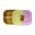 Lady Hornet Magnet Rolling Trays Half Yellow And Half Pink 140*180mm Matte Metal Smoking Rolling Tray Herb Tin Accessoires